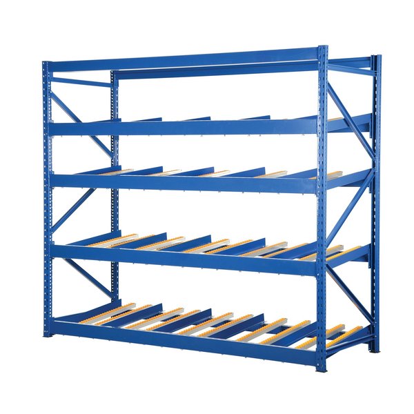 Starter Gravity Flow Rack, 48 in D, 96 in W, 5 Shelves