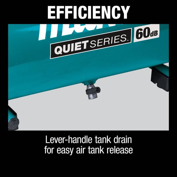 Quiet Series Electric Air Compressor, 1-1/2 HP, 3.0Gal, Oil-Free