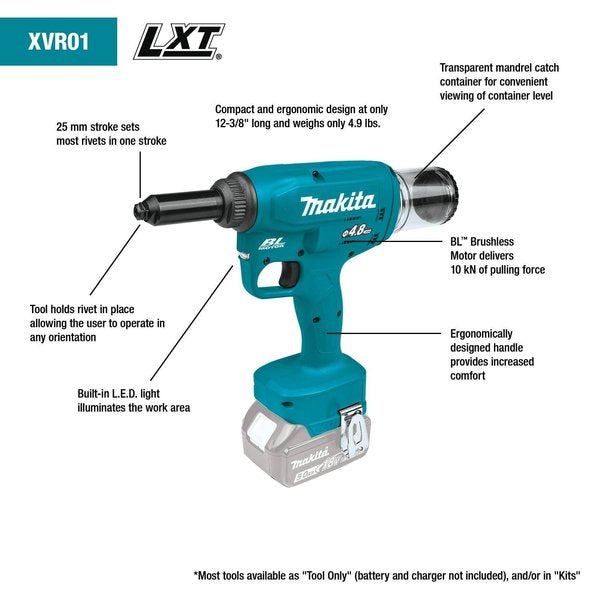 18V LXTÂ® Brushless Rivet Tool