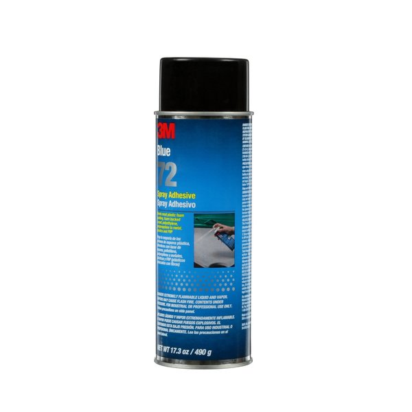 Spray Adhesive, Pressure Sensitive 72 Series, Blue, 17.3 oz, Aerosol Can