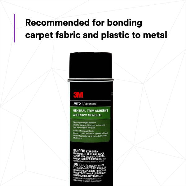 Spray Trim Adhesive, 8088 Series, Clear, 24 oz, Aerosol Can