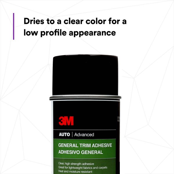 Spray Trim Adhesive, 8088 Series, Clear, 24 oz, Aerosol Can