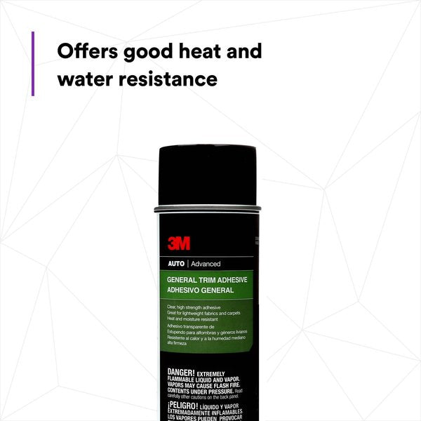 Spray Trim Adhesive, 8088 Series, Clear, 24 oz, Aerosol Can