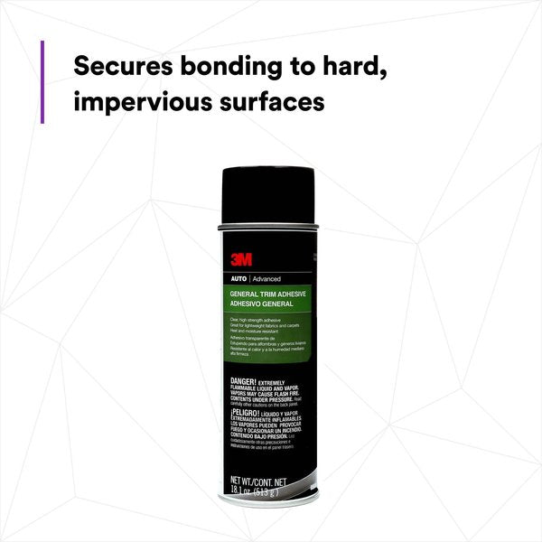 Spray Trim Adhesive, 8088 Series, Clear, 24 oz, Aerosol Can