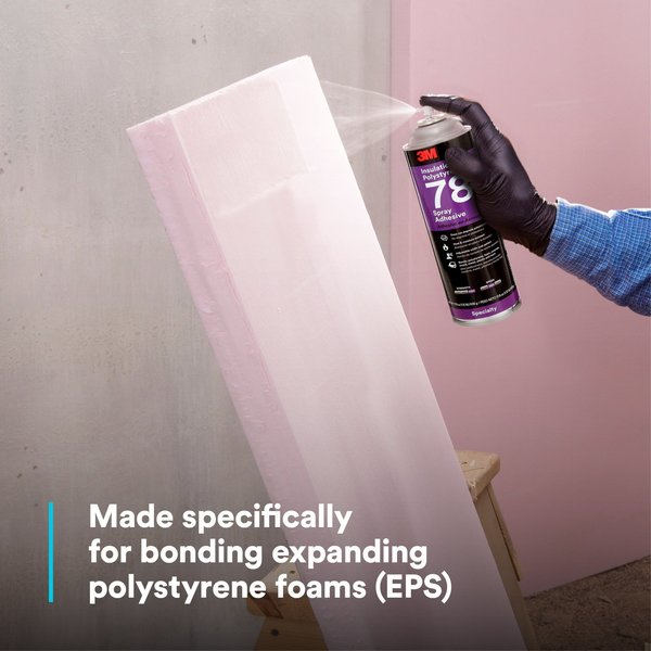 Spray Adhesive, 78 Series, Clear, 17.9 oz, Aerosol Can