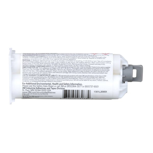 Epoxy Adhesive, DP460NS Series, Off-White, 2:01 Mix Ratio, 1 hr Functional Cure, Dual-Cartridge