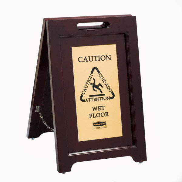 Exec Multi-Ling Caution Sign, Gold