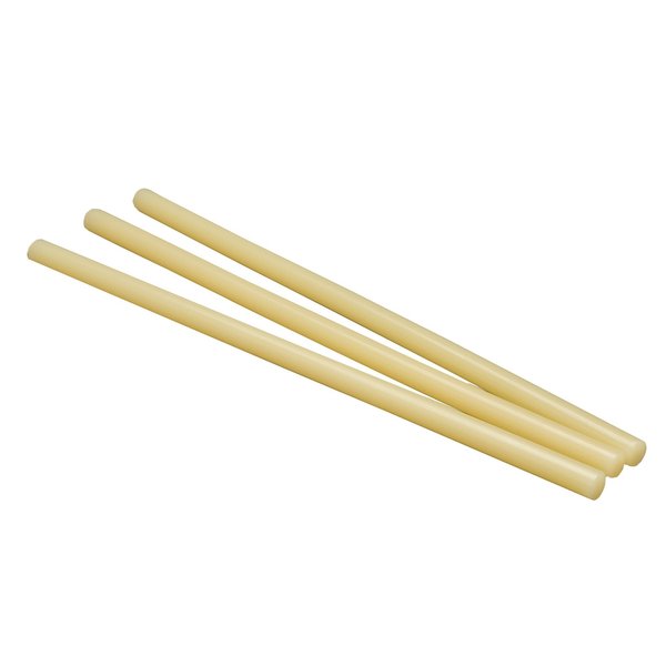 Hot Melt Adhesive, Tan, 1/2 in Diameter, 12 in Length, 35 sec Begins to Harden