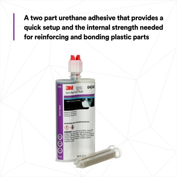 Urethane Adhesive, Black, 1 to 4 min Functional Cure, Dual-Cartridge