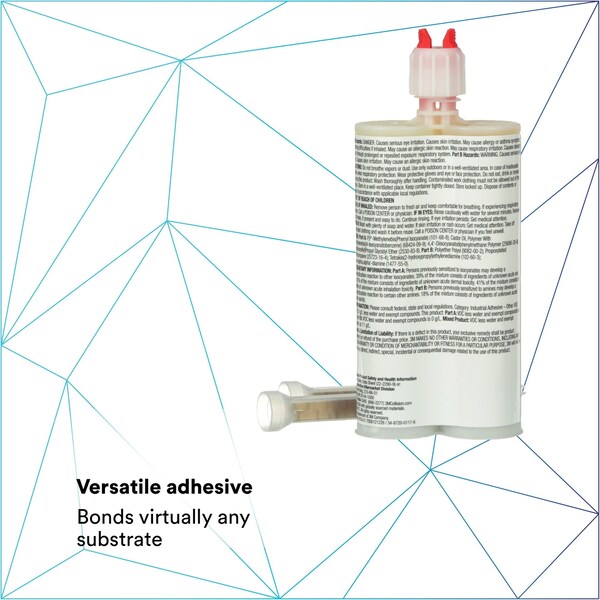 Urethane Adhesive, Opaque, 1 hr Functional Cure, Dual-Cartridge