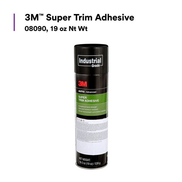 Spray Trim Adhesive, 8090 Series, Yellow, 19 oz, Aerosol Can