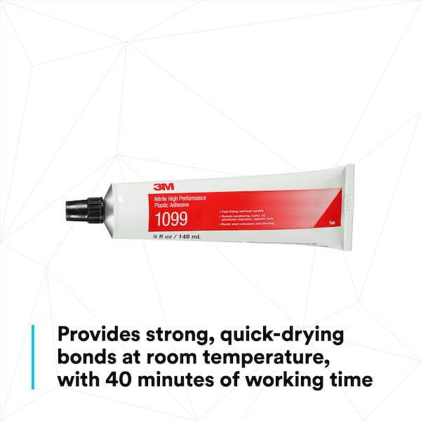 Plastic Adhesive, 1099 Series, Tan, 5 oz, Tube