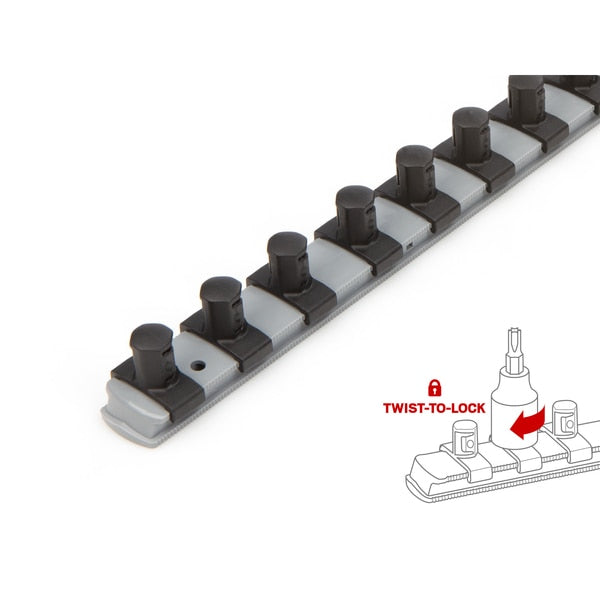 1/2 Inch Drive Tamper-Resistant Torx Bit Socket Set with Rail, 10-Piece (TR20-TR60)