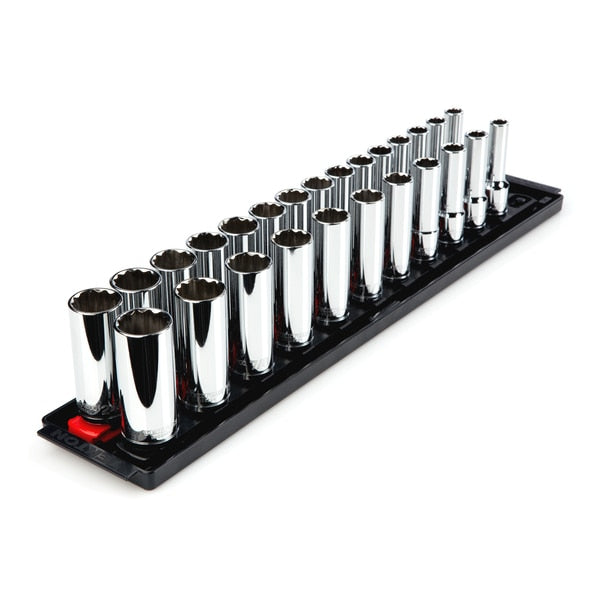 1/2 Inch Drive Deep 12-Point Socket Set, 26-Pc (3/8-1 in., 10-24 mm)