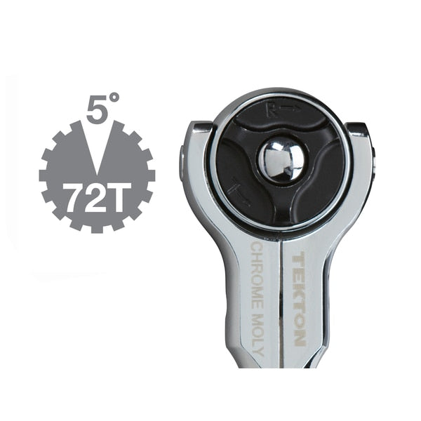 3/8 Inch Drive x 9 Inch Swivel-Head Quick-Release Ratchet