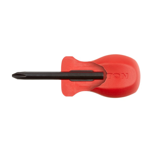 Stubby #2 Phillips Hard-Handle Screwdriver (Black Oxide Blade)