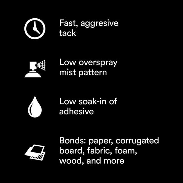 Spray Adhesive, Super 77CA Series, Clear, 18 oz, Aerosol Can