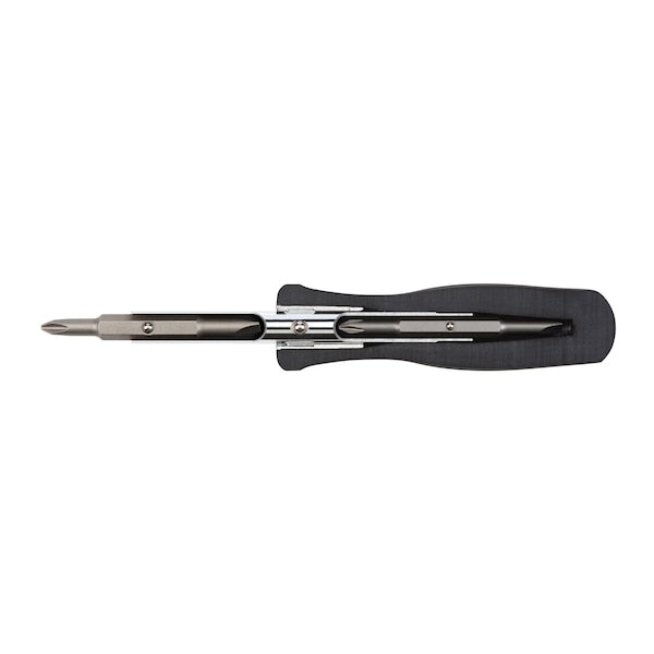 6-in-1 Phillips/Slotted Driver (#1 x 3/16 in., #2 x 1/4 in., Black)