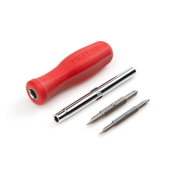 6-in-1 Phillips/Slotted Driver (#1 x 3/16 in., #2 x 1/4 in., Red)