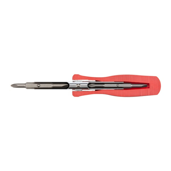 6-in-1 Phillips/Slotted Driver (#1 x 3/16 in., #2 x 1/4 in., Red)