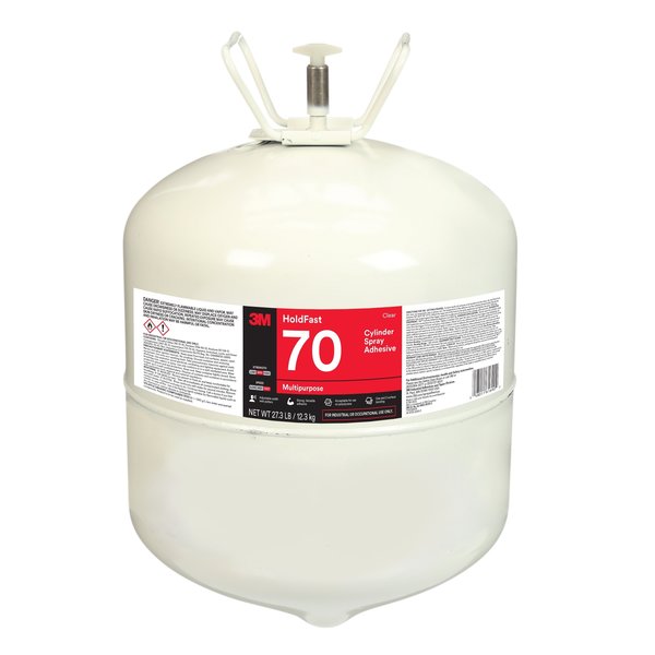 Spray Adhesive, HoldFast 70 Series, Clear, 436.8 oz, Tank