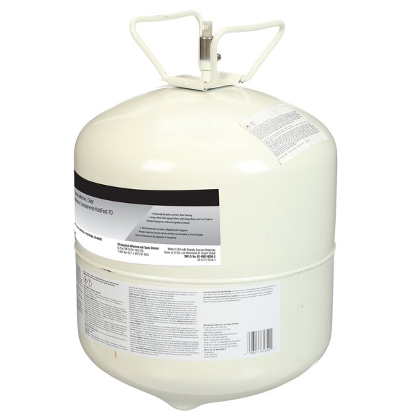 Spray Adhesive, HoldFast 70 Series, Clear, 436.8 oz, Tank