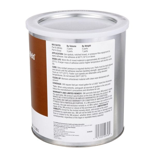 Epoxy Adhesive, 2216 Series, Gray, 2:03 Mix Ratio, 12 hr Functional Cure, Can