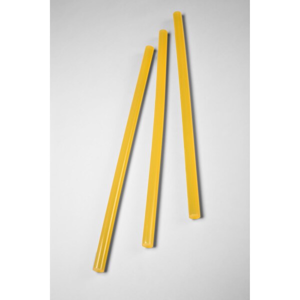 Hot Melt Adhesive, Tan, 1/2 in Diameter, 12 in Length, 50 sec Begins to Harden