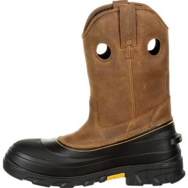 Size 8.5 Men's Wellington Boot Composite Work Boot, Light Brown
