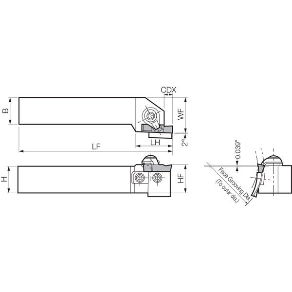 Face Grooving Toolholder