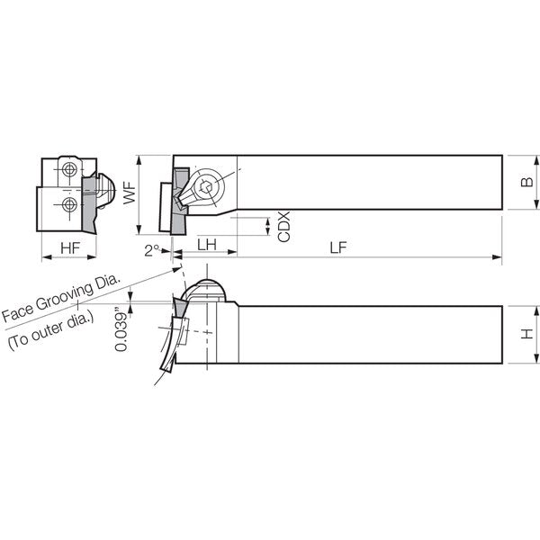 Face Grooving Toolholder