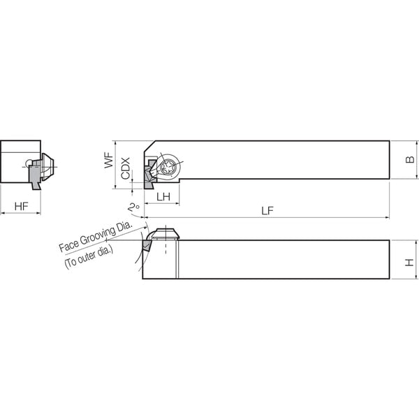 Face Grooving Toolholder