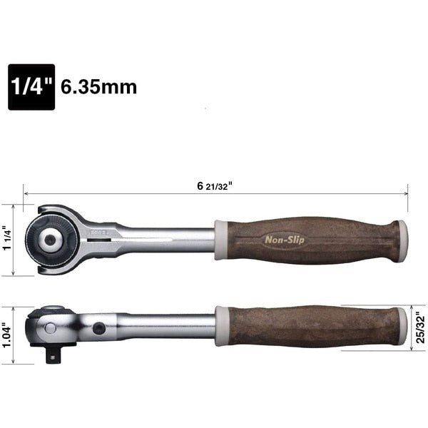 WOOD-COMPO Swivel Socket Wrench 1/4