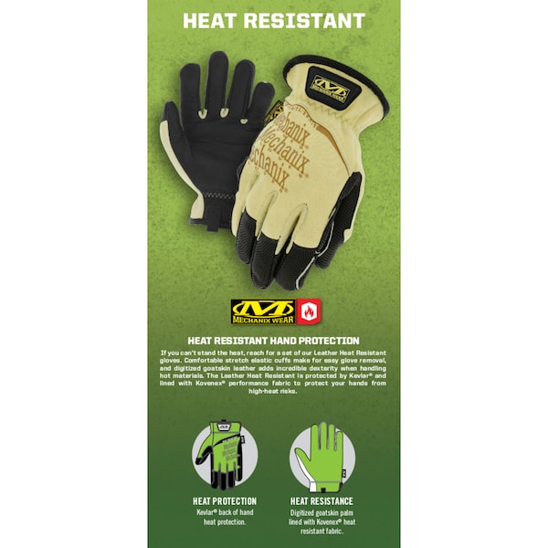 MIG Welding Gloves, Goatskin Palm, XL, PR