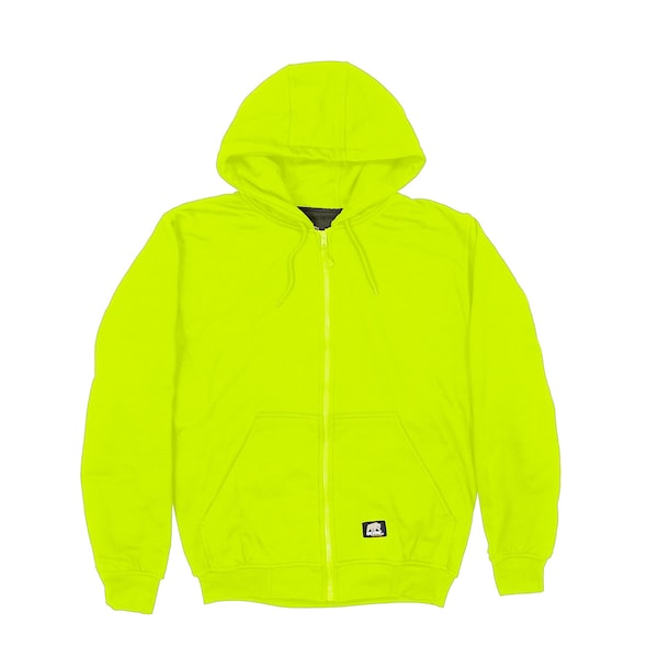 Sweatshirt, Hi-Vis, Hooded, 2XL, Tall, Yellow