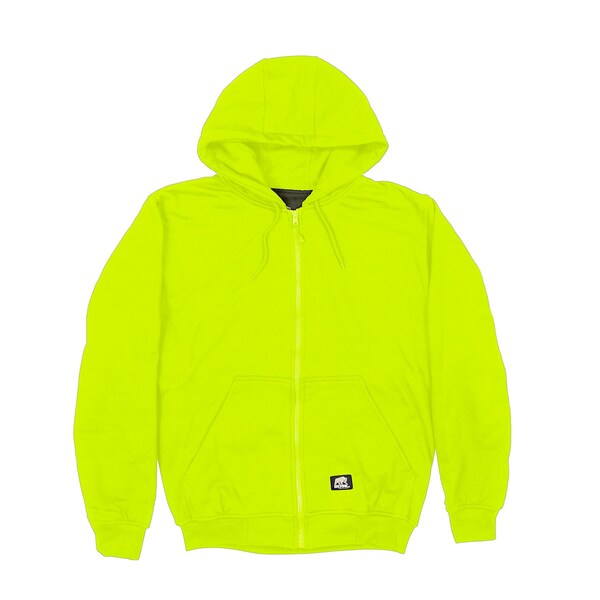 Sweatshirt, Hi-Vis, Hooded, S, Reg, Yellow