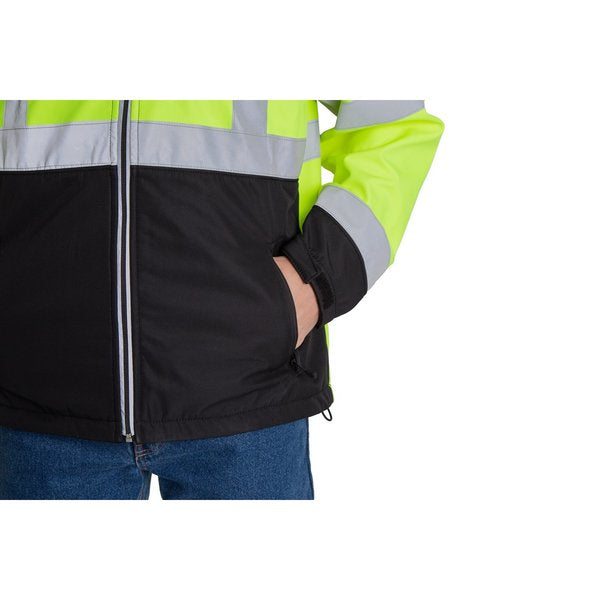 Jacket, Softshell, Hi-Vis, Class 3, XL, Reg