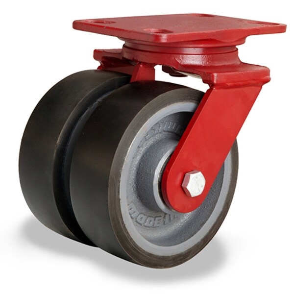 Heavy Service Dual-Wheel Swivel Caster, 6