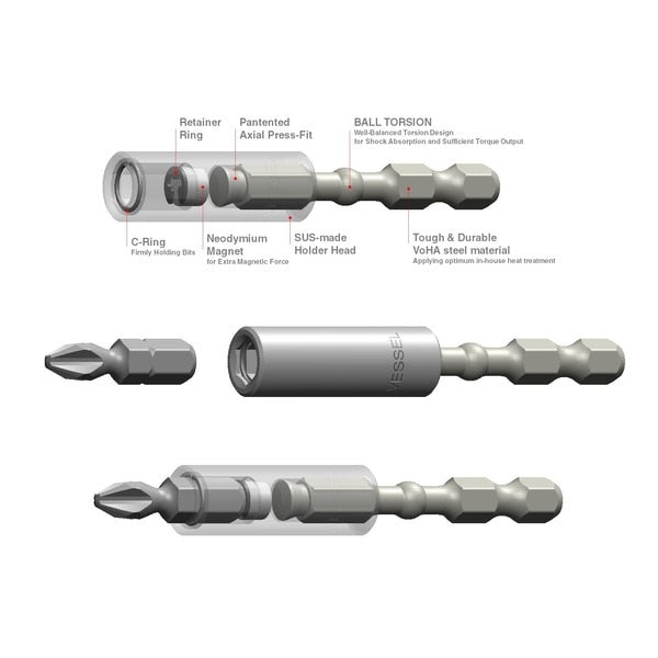 IMPACT BALL Torsion Bit Holder H1/4