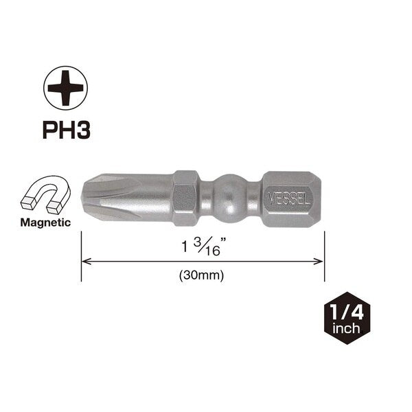 IMPACT BALL Torsion Bit PH3x30, PK25