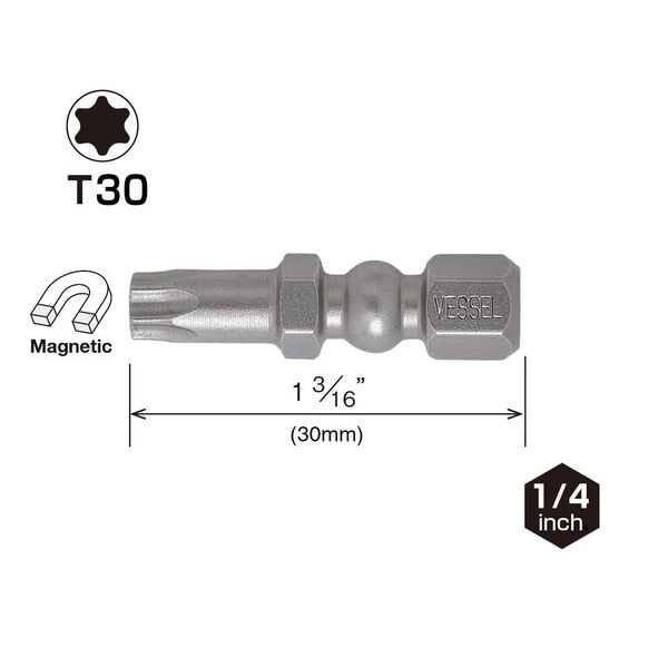 IMPACT BALL Torsion Bit T30x30, PK25