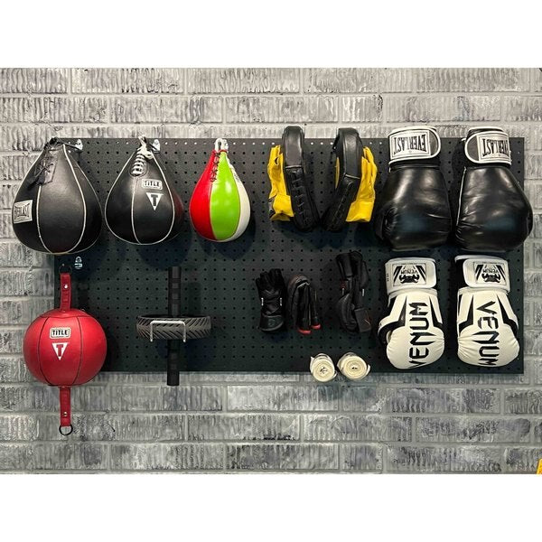 (2) 24 In. W x 48 In. H x 1/4 In. D Black ABS Textured Pegboards with 1/4 In. Hole Size