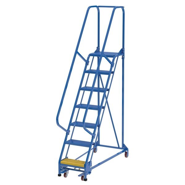 100 H Steel PW Ladder, Perforated, 7 Step, 7 in Steps