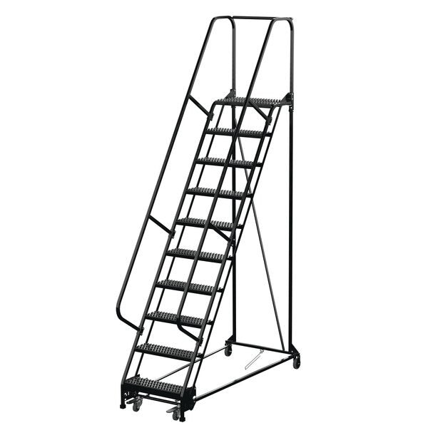 130 H Steel PW Ladder, Grip Strut Esd, 10 Step, 10 Steps