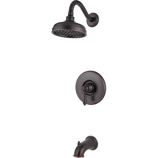 Single Handle 3 Hole Marielle Tub And Shower Trim Tuscan Bron, Tuscan Bronze