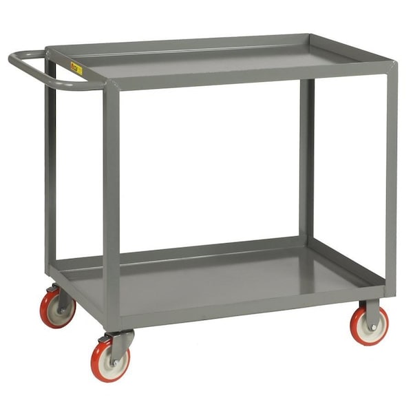 12 ga. Steel Utility Cart, 2 Shelves, 1200 lb