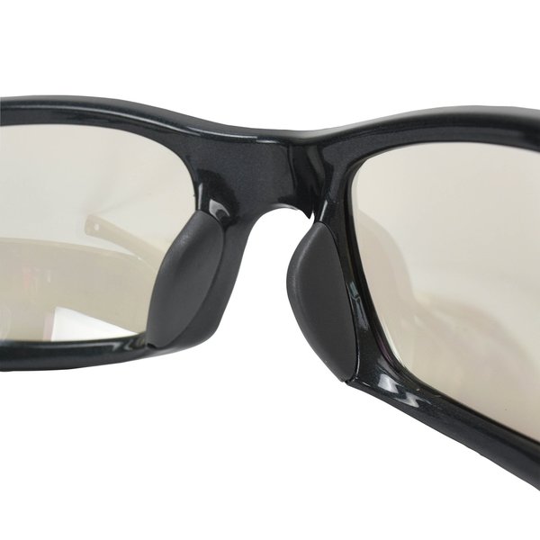 Safety Glasses, Wraparound I/O Mirror Polycarbonate Lens, Scratch-Resistant