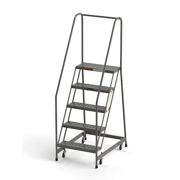 Industrial Rolling Ladder, 5 Steps, 24