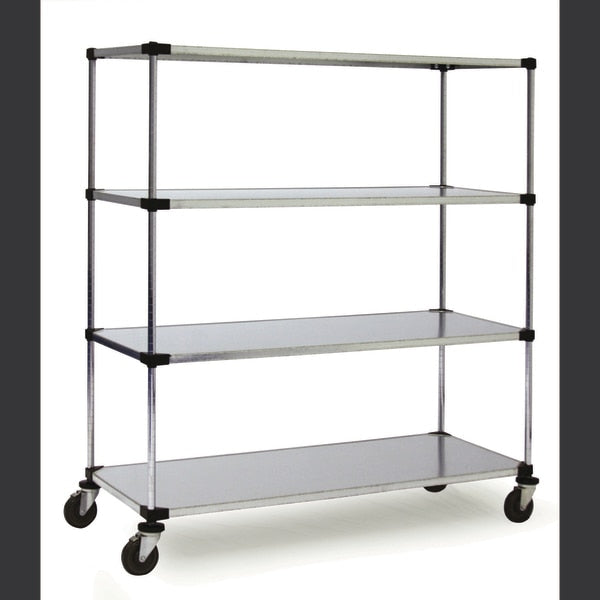 MB Solid Unit, w/Casters, 4 Shelf, 18x36x80