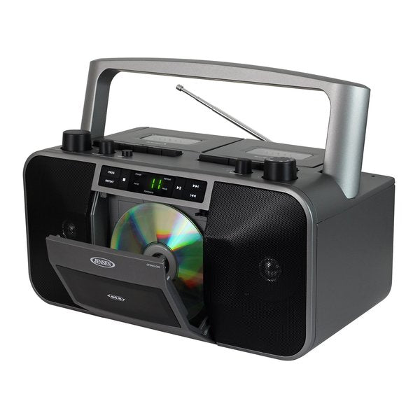 Portable Stereo CD Player with Dual Cass